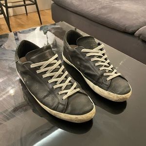 Golden Goose Superstar Classic Black Leather Sneakers US 10